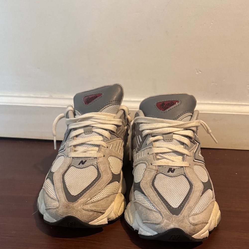 New Balance Gray and White Athletic Shoes